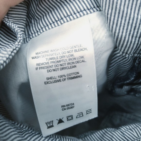 Columbia 10 PFG Omni-Shade Striped Blue White Chino Shorts 32.5" 9.75" 9.5" - Picture 10 of 10